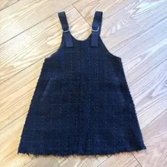 【美品】ZARA ツイード風 ジャンパースカート 116cm
