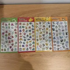 韓国限定 ポケモン 3Dシール バブルステッカー 4枚