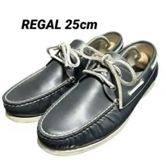 REGAL ネイビー レザー デッキシューズ 美品】REGAL リーガル デッキシューズ ネイビー 26.5cm - メルカリ