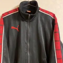 PUMA トラックジャケット ジャージ 赤 黒 SS
