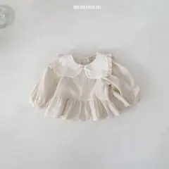 BEBEHOLIC ビッグカラー ブラウス アイボリー