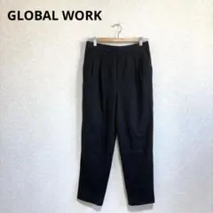 グローバルワーク アッタカウツクシテーパードパンツ バックゴム ブラック XL