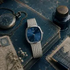 ヴィンテージ SEIKO CREDOR 5931-5230 青文字盤 1989年のサムネイル