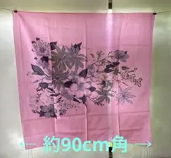 大判風呂敷　90×90センチ　花柄　ピンク