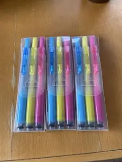 Pentel ノック式蛍光ペン ハンディラインS ３色×３のサムネイル