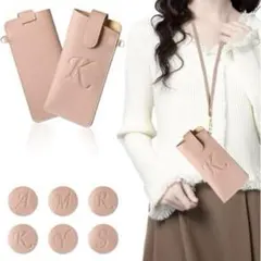 お洒落✨️可愛い❣️メガネケース ソフト 女性 スリム 合皮 ストラップ付き K