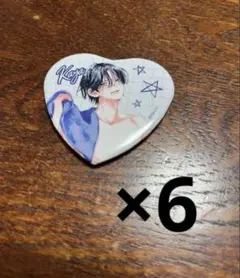 春の嵐とモンスター ハート型キャラバッジコレクション　F 6個　セット