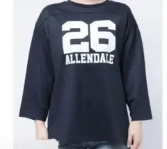 Ungrid ネイビー 七分袖 Tシャツ