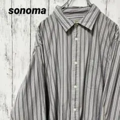 C2627 sonoma 長袖シャツ ストライプ コットン オーバーサイズ