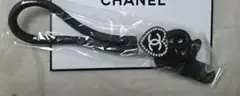 新品ノベルティ袋付シャネルCHANEL黒ハートキラキラ携帯ストラップログ入送料込