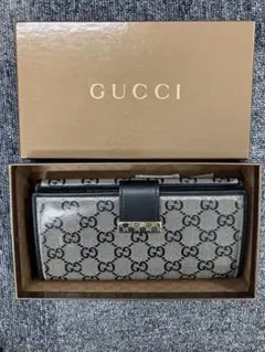GUCCI 長財布 GGキャンバス ブラック