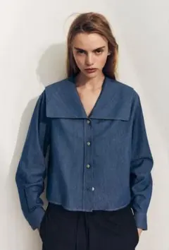 ZARA 今期リボンタイ付きポプリン製トップス 未使用タグ付き - メルカリ