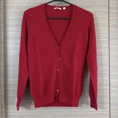 [UNIQLO]ワインレッド カーディガン 長袖 M