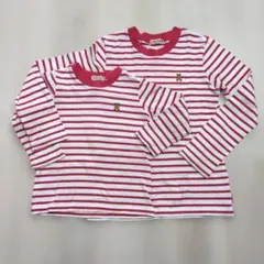 【2枚セット】ミキハウス ストライプ 長袖カットソー 100　140