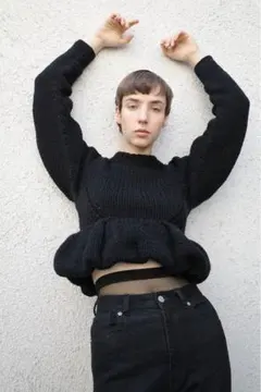 ペプラムニット ニット