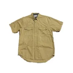 90s CAMEL サファリシャツ 半袖 M ベージュ 古着 タバコメーカーのサムネイル