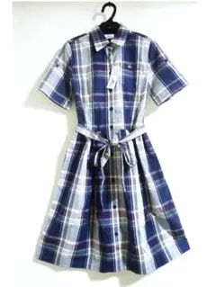 新品 保管品☆ラコステ LACOSTE☆チェック シャツワンピース☆３８/Ｓ