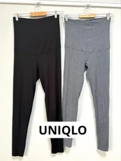 【UNIQLO 】マタニティレギンスM ブラック グレー　セット売り