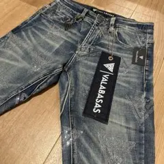 VALABASAS ダメージ加工 デニムパンツ ライトブルー30インチ - メルカリ