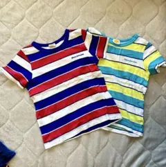 Moujonjon ストライプTシャツ 2枚セット 100cm