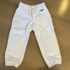 ミズノ 野球 ユニフォームパンツ ホワイト 140 ジュニア 膝パッド付き