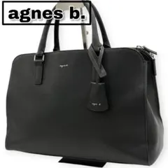 美品⭐ アニエスベー 2way トートバッグ サフィアーノレザー ブラック A4