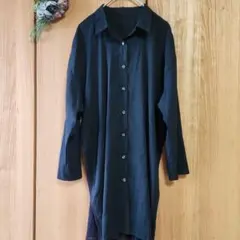 ★【ギャバジンK.T】 リネン 長袖 ロングシャツ シルク キュプラ