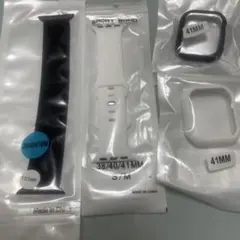 セットf Apple Watch 38/40/41MM 155 41 白　黒