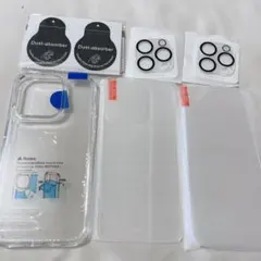 iPhone 15 Pro用　クリアケース ガラスフィルム カメラフィルム