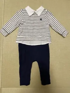 babyGap ストライプロンパース 9-12ヶ月
