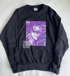 VISION STREET WEAR トレーナー　黒　紫　プリント　Lサイズ