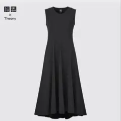 UNIQLO x Theory ウルトラストレッチフレアロングワンピース　M