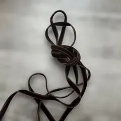 両面 ベロアリボン ブラウン　980mm、幅7mm 2本