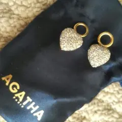 AGATHA アガタ ハート型イヤリング ゴールド (チャームのみ)