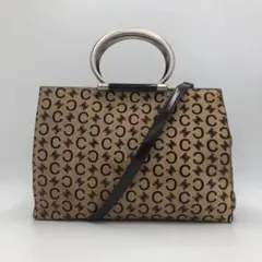 ［美品］セリーヌ　ハラコ　CCマカダム　サークルハンドル　トートバッグのサムネイル