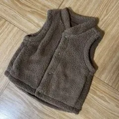 ☆美品＊ユニクロ＊ブラウン＊ フリース＊ボアベスト＊リバーシブル＊早い者勝ち！