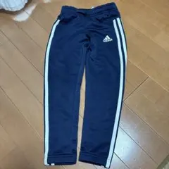 adidas ネイビー ジャージ パンツ ズボン 3本ライン 120