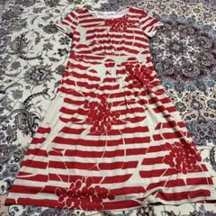 ♡SCAPA スキャパ ワンピース サイズ40 レッド&ベージュ♡