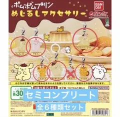ポムポムプリン　めじるしアクセサリー　セミコンプリート　セミコンプ