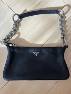 PRADA プラダ チェーンショルダーバッグ BR2560 ブラック レザーのサムネイル