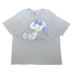 SNOOPYスヌーピーPEANUTSジョークール両面ビッグプリントTシャツ古着
