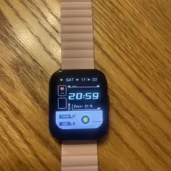ピンク スマートウォッチ 心拍数モニタリング