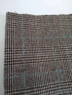 ウール 生地　チェック柄