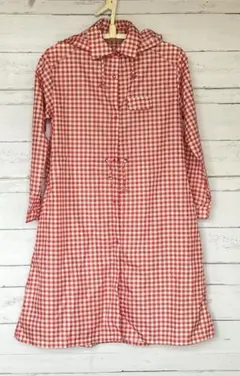 Sunny feels ギンガムチェックレインコート レディース M〜L 赤
