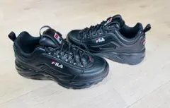 FILA ディストレイサー ブラック 24cm