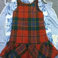 RALPH LAUREN チェック柄 ジャンバースカート 4T