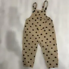 ZARA ドット柄 コーデュロイオーバーオール 104cm