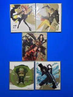 【極美品】ワンピース　色紙ART  5枚セット