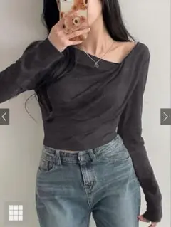 GRL　ドレープカシュクールトップス