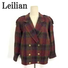 レリアン テーラードジャケット 赤 レッド ウール100％ 9 C5497